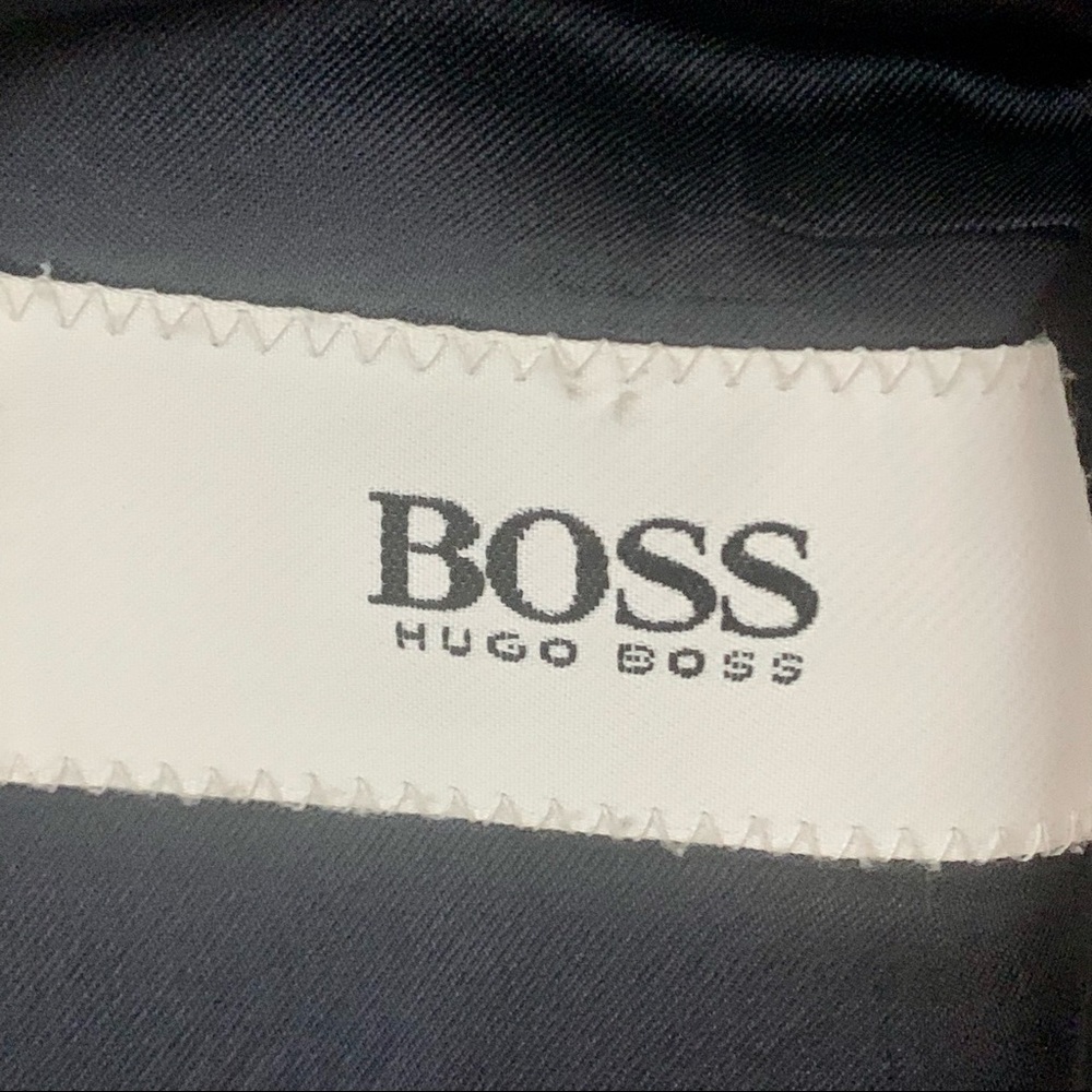 BOSS HUGO BOSS “Al Capone” Double Breasted Blazer Sport Coat Pure New Wool Blue - Picture 2 of 16